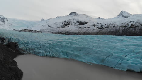 vista aérea, glaciar svinafellsjokull, islandia