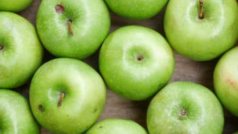 close-up of green apples