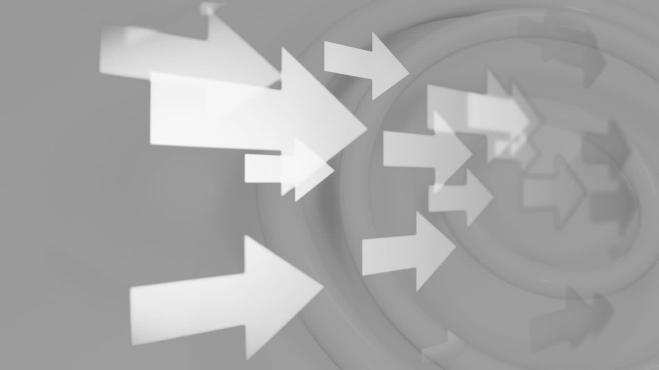 ⁇  화살표는 진동하는 회색 원 위를 가리키고 있습니다.