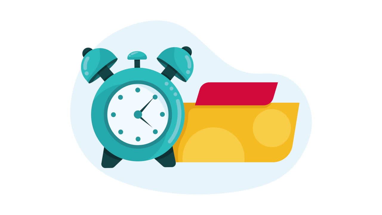 alarm clock in special offer animation