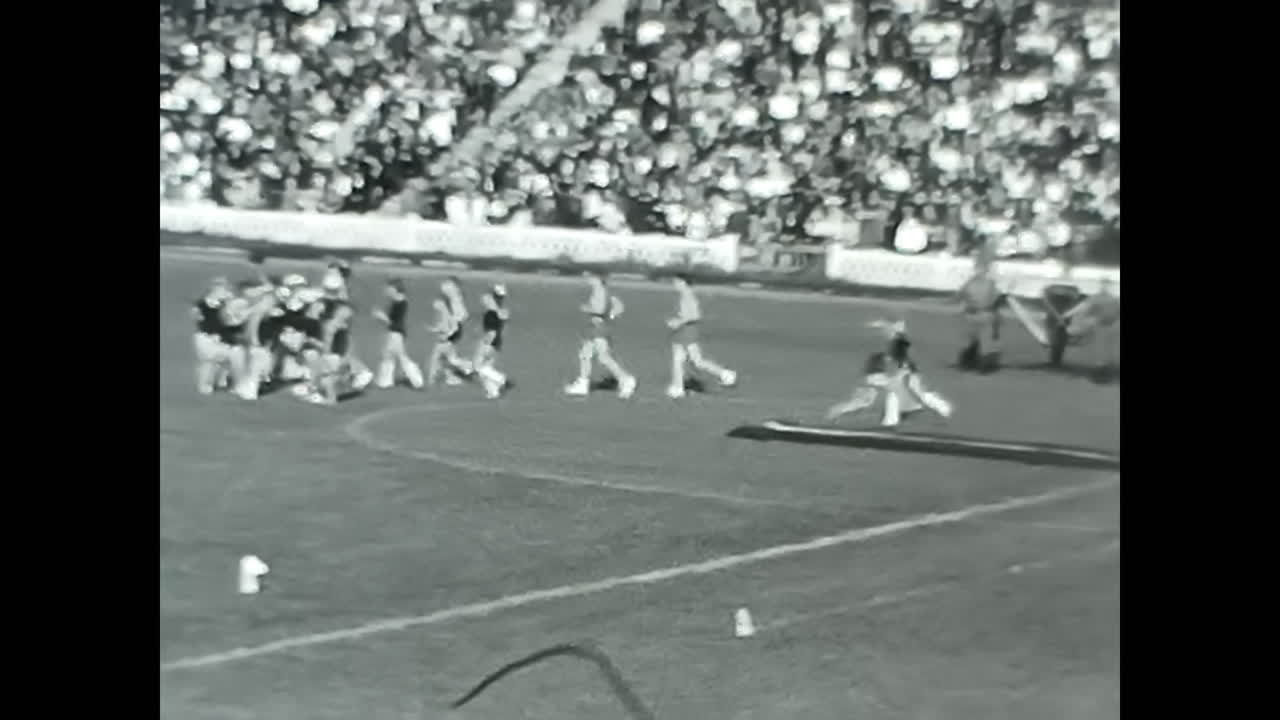 Group of People Enjoying a Sport Games. CIRCA USSR 1970: Group of People Enjoying a Sport Games