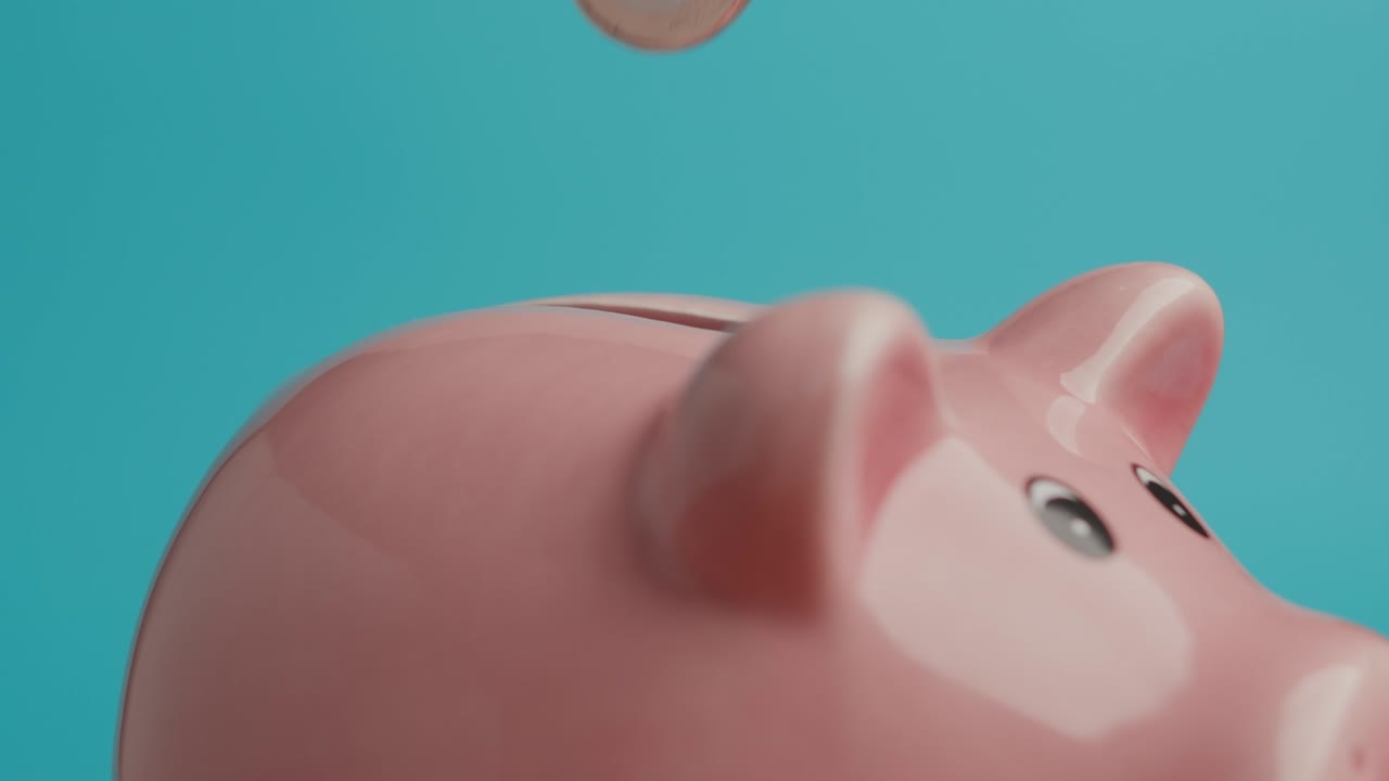 Saving Up Euro In A Piggy Bank