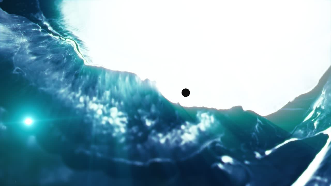 성운 주위를 공전하는 행성 - 추상적인 파란색 배경