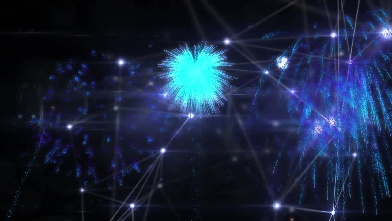 연결 네트워크를 통해 움직이는 모양의 애니메이션