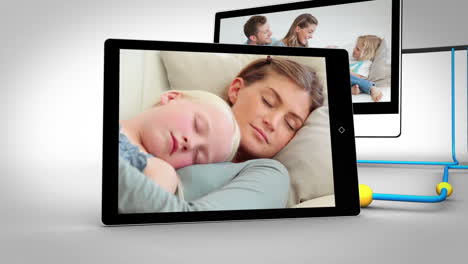 videos de familias en un sofá