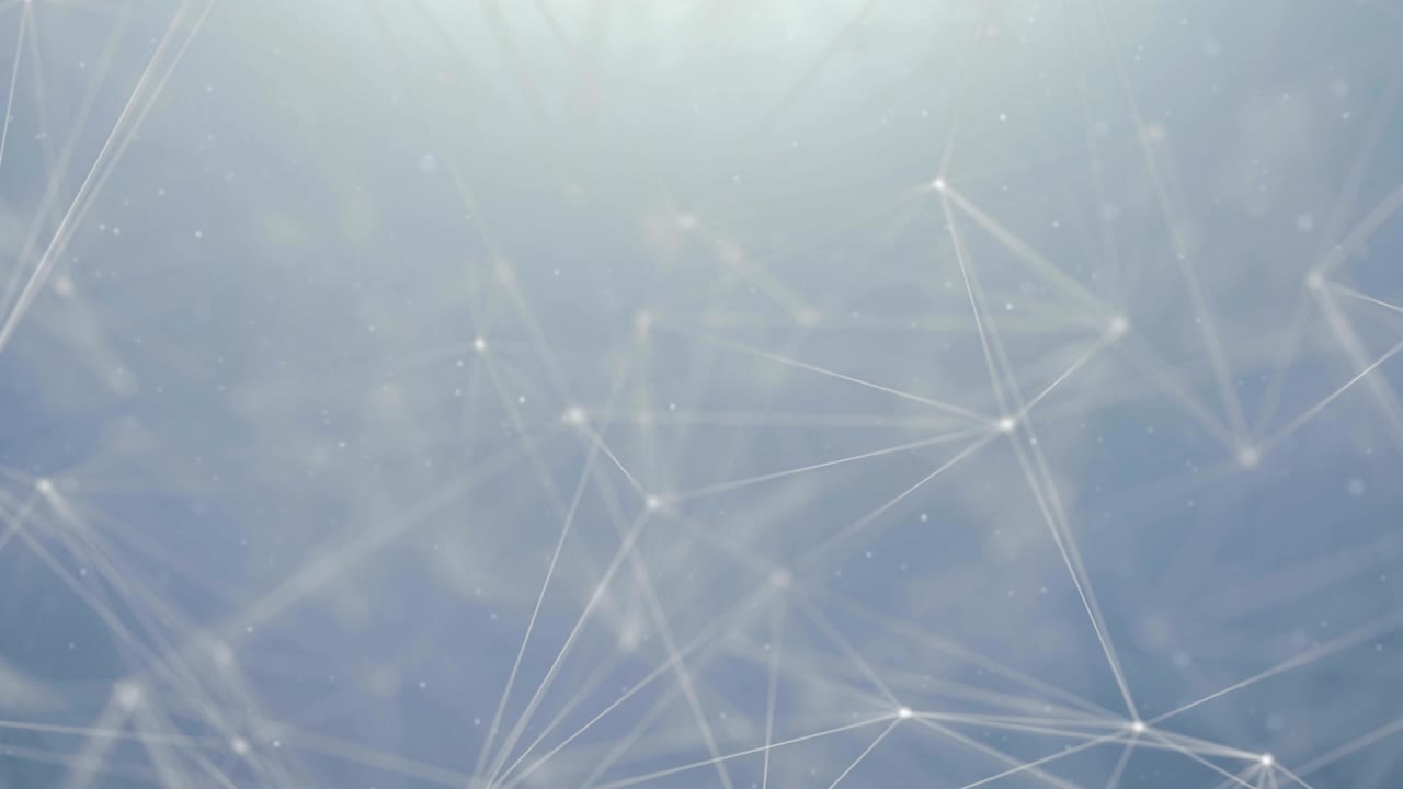 Abstract Futuristic Geometric Plexus Digital network of blue dot and white lines, dots, Triangles and node. Computer Network Data, Big Data, Connection Technology Seamless Loop Background