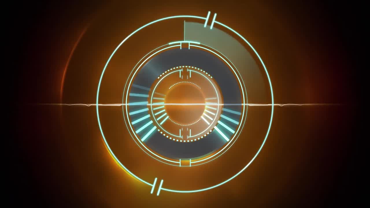 Animation of scope scanning over orange circles