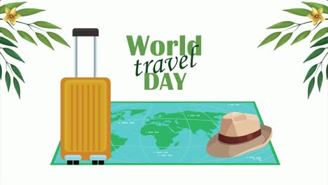 animación de letras para el día mundial del turismo