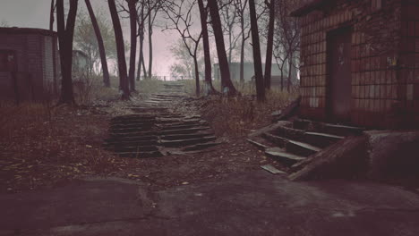 vista de la ciudad de pripyat de la zona de exclusión cerca de la central nuclear de chernobyl