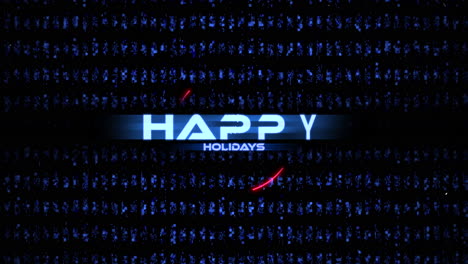 felicidad iluminadas con luces de neón felices vacaciones en cautivador diseño circular