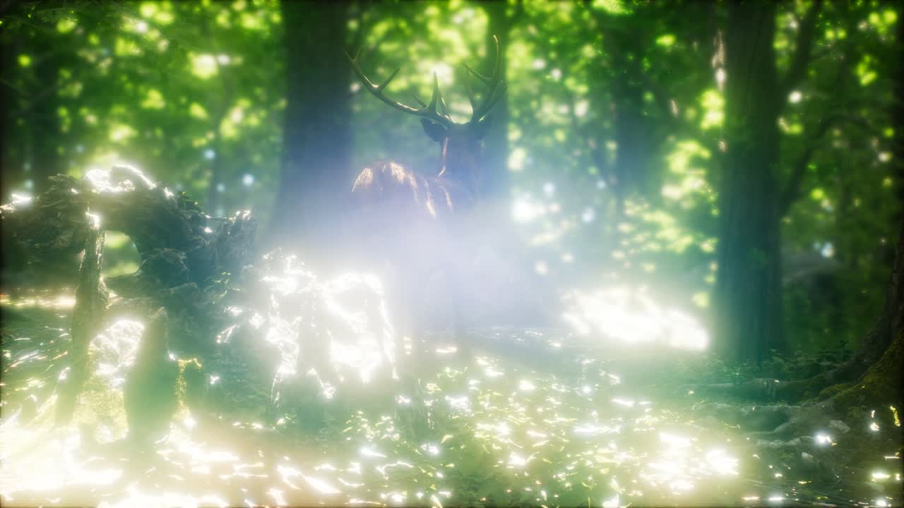 초록색 숲 에 있는 큰  ⁇ 은 사 ⁇