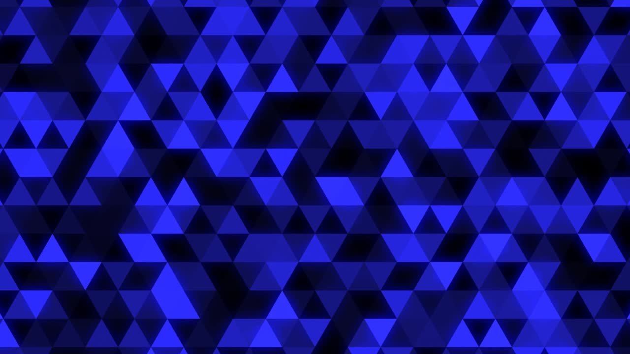 teselación de triángulo azul brillante abstracta - animación de fondo de movimiento de bucle sin costuras de 4k