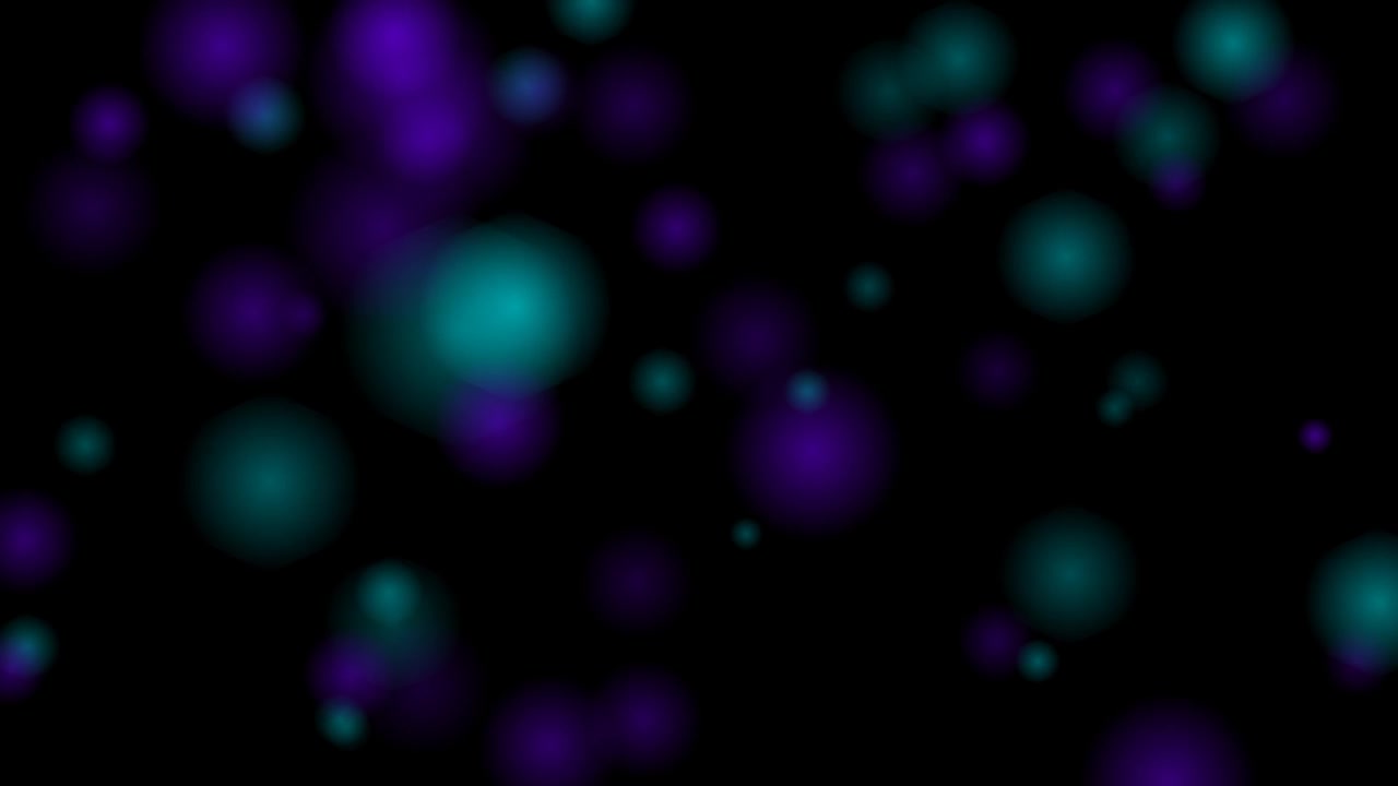 Abstract Background with Floating Purple and Teal Bokeh Lights
