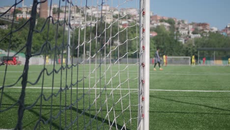 soccer game on a city field