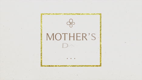 Muttertag-Mit-Goldenem-Rahmen-Auf-Weißem-Muster