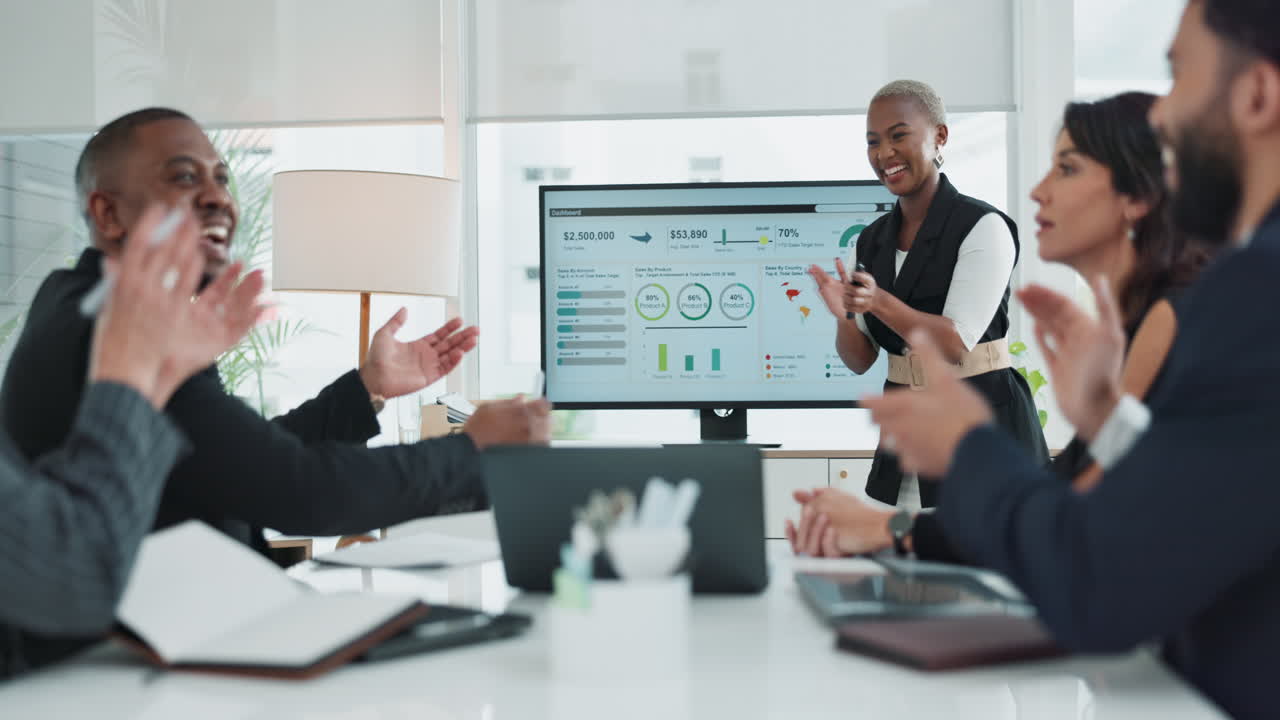 Business team collaborating during a presentation