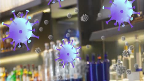 Animation-of-virus-cells-over-laboratory