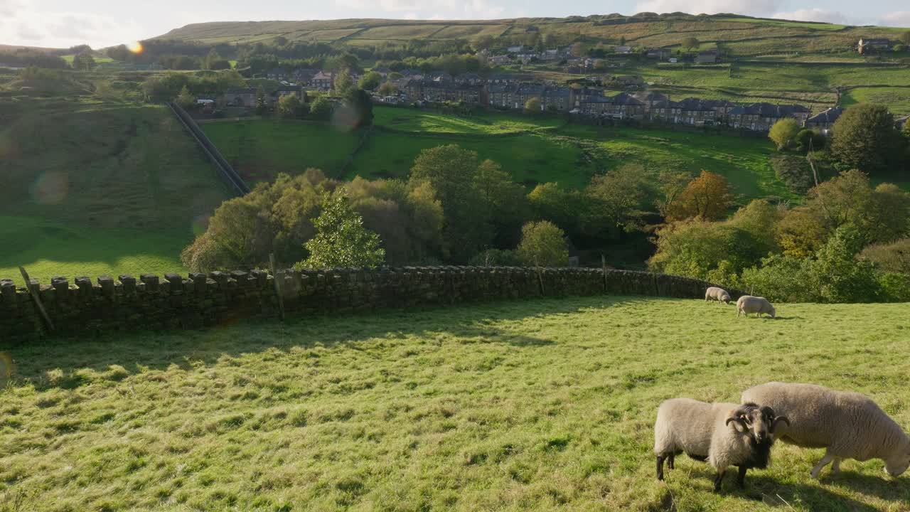 Tyypillinen maaseudun Yorkshire-maisema.