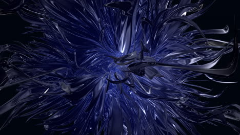 movimiento animal azul futurista con tentáculos en el espacio ultraterrestre