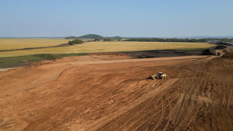 vista aérea del sitio de construcción de carreteras