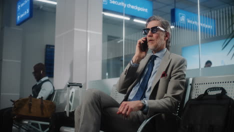 businessman waiting at airport