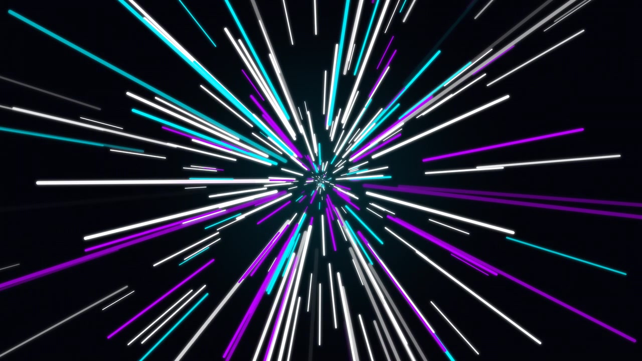 Abstract Motion Background with Glowing Purple and Cyan Light Streaks