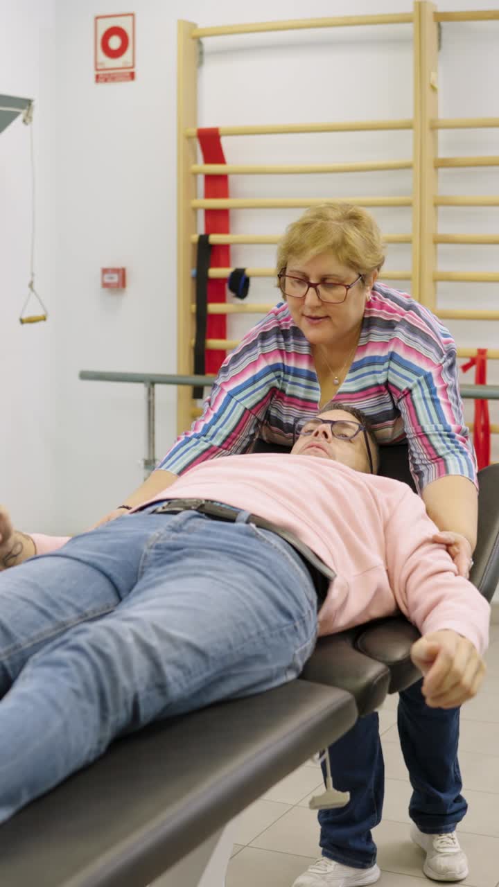 sesión de fisioterapia