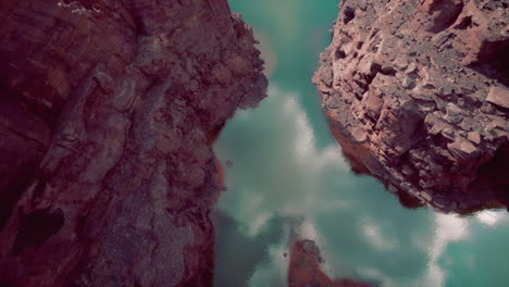 aerial view of a stunning canyon and river