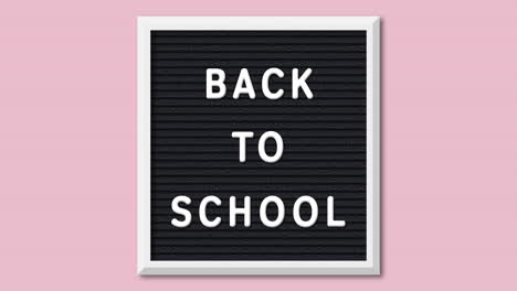 texto de regreso a la escuela en la pizarra 4k