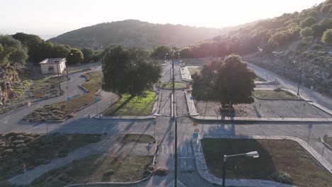 aerial view of an abandoned driving school