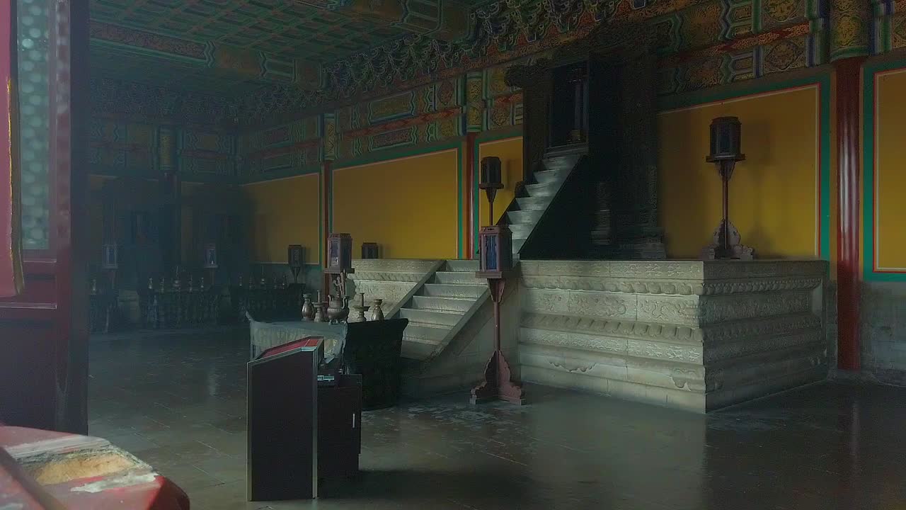 在北京市的天堂寺廟複合體的祈禱廳為好收成