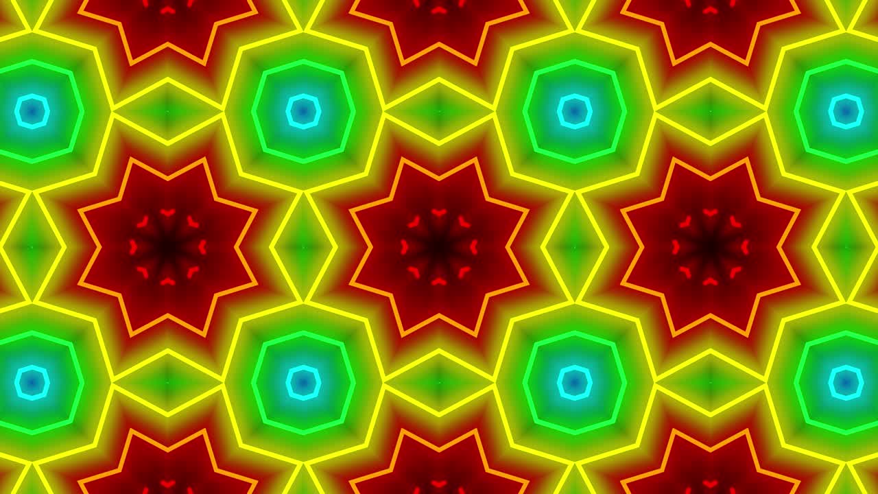 Motion graphics: animazione di illuminazione con motivo geometrico al neon