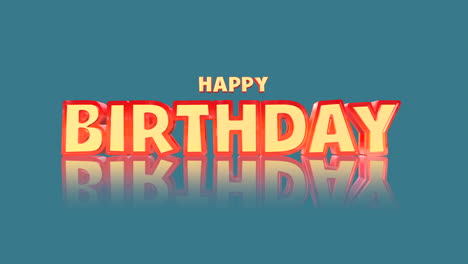 cartoon happy birthday text on green fashion gradient