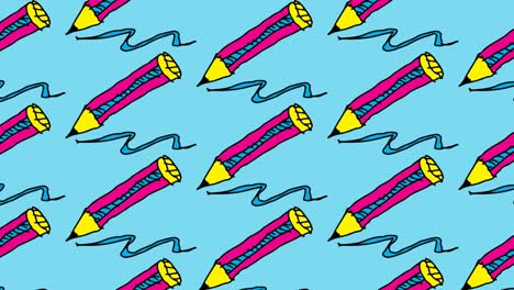 niños dibujando arte pop fondo sin costuras con tema de lápiz