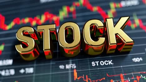 the word stock on a stock market chart