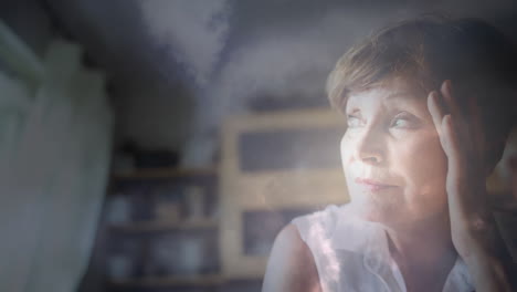 animación digital de una mujer preocupada 4k