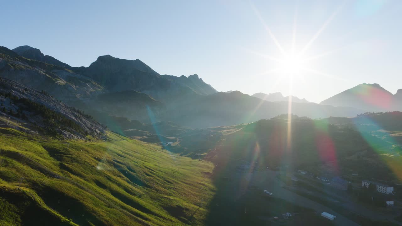 Scenic Mountain Landscape with Sunlight