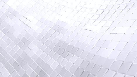 simple baja poli 3d superficie ondulada como campo cibernético. fondo de baja poli geométrico suave de polígonos grises blancos puros. fondo de bucle sin costuras 4k full hd con espacio de copia