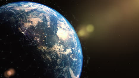 terra a partir do espaço: uma rede global de conexões