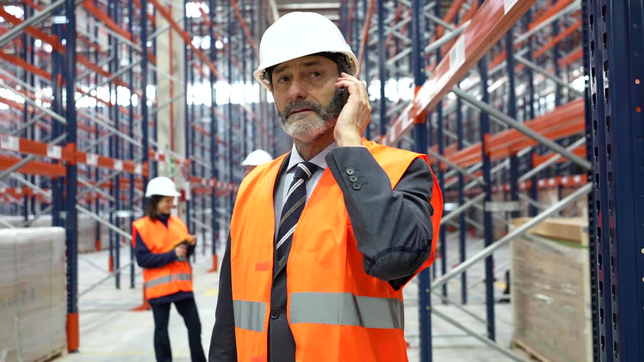 trabajadores en un almacén
