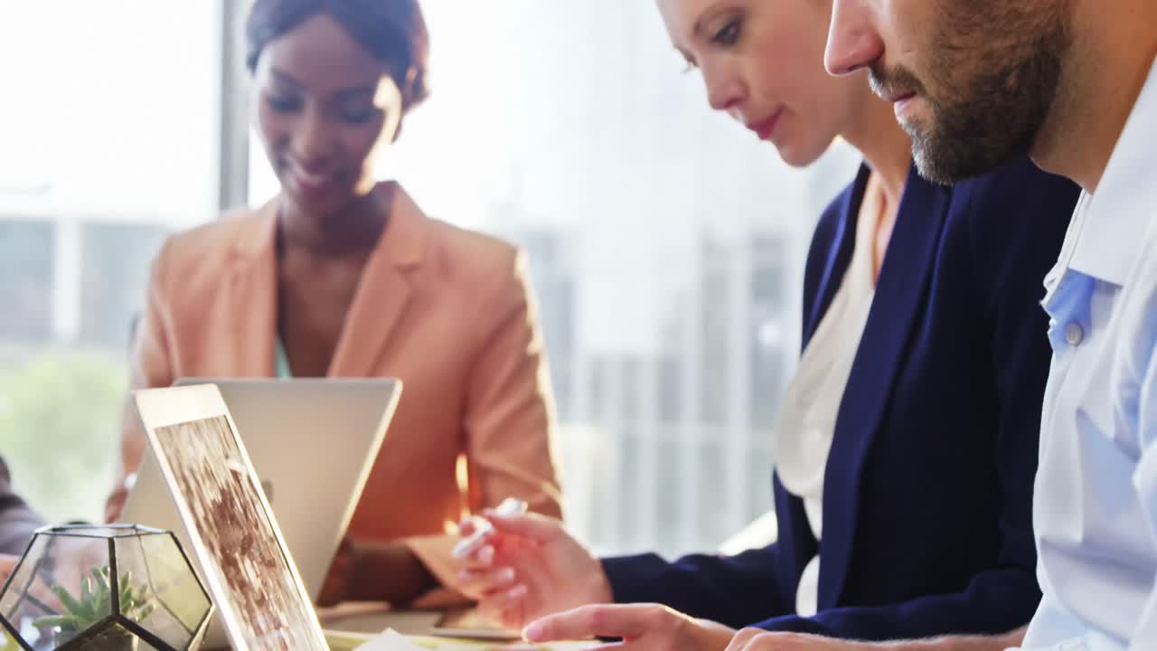 Businesspeople working together