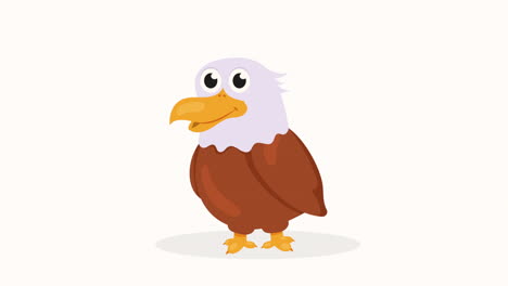 y una pequeña animación de águila linda