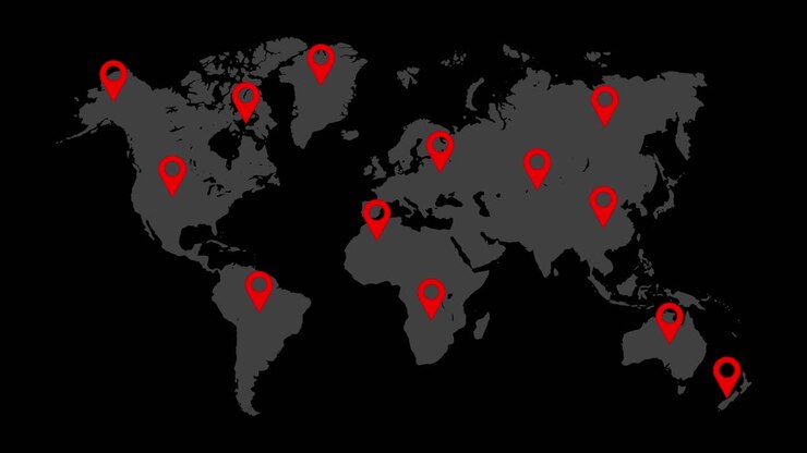 World Map with Locations