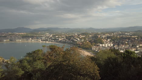 overlooking the bay of san sebastian