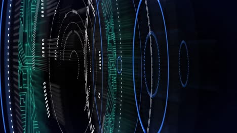 animazione delle schede di scansione e dei circuiti del processore