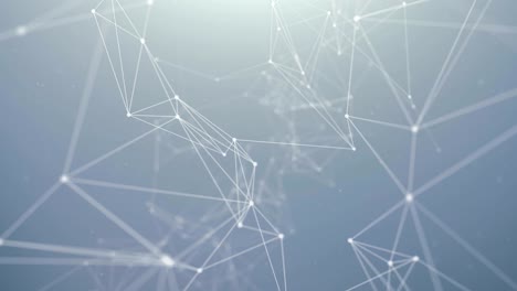 abstract digital concept of geometrical figures polygon plexus fractals moving, connecting between and with particles. triangular technological.abstract network animation loop background