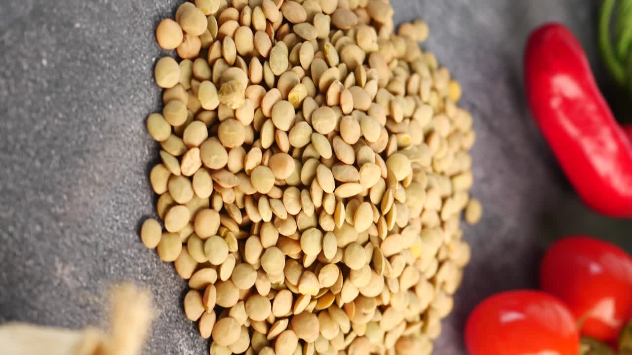 Lentils and vegetables