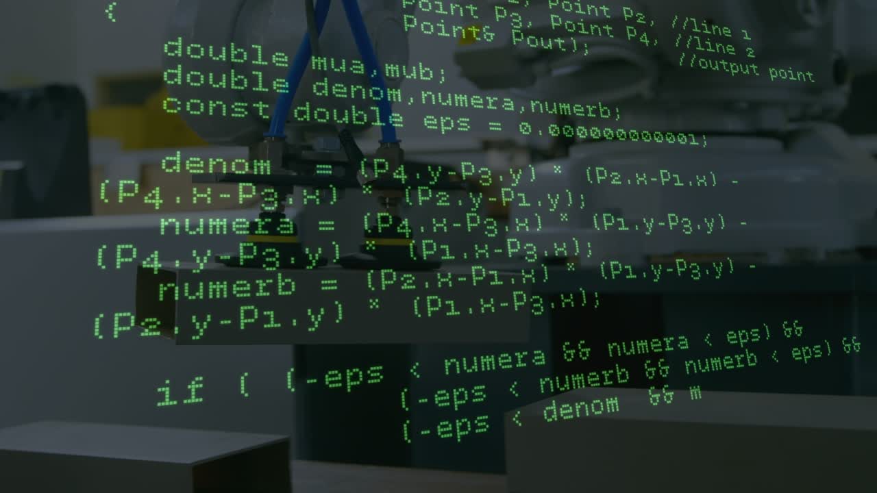 Animation of data processing over workshop