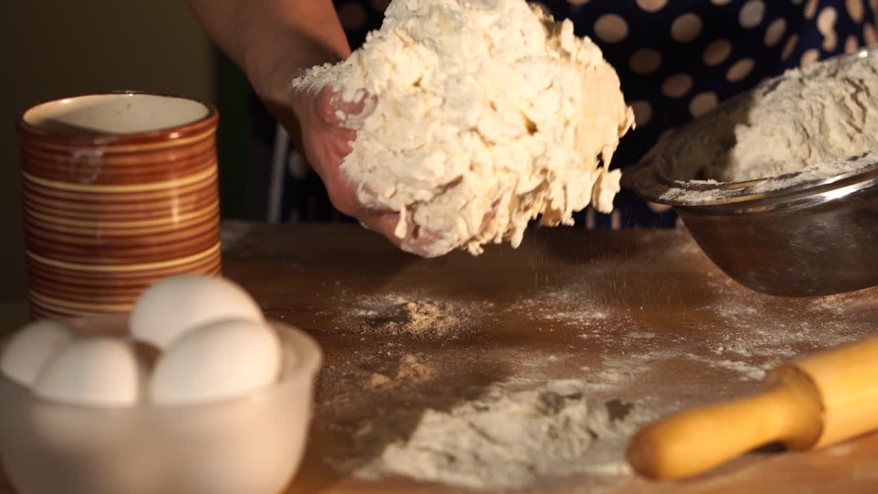 반죽을 만드는 것