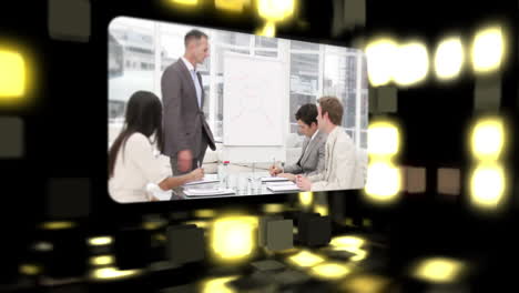 montaje sobre reuniones de negocios